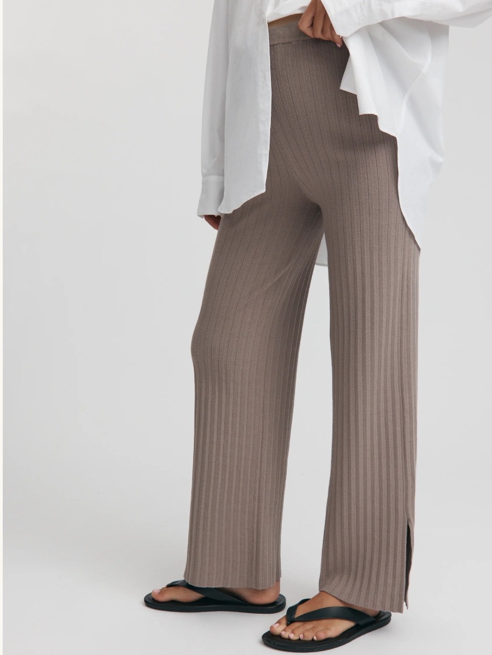 Légoe Heritage Maternity Magnolia Ribbed Pants Mocha Brown Size 1 / Medium / 10